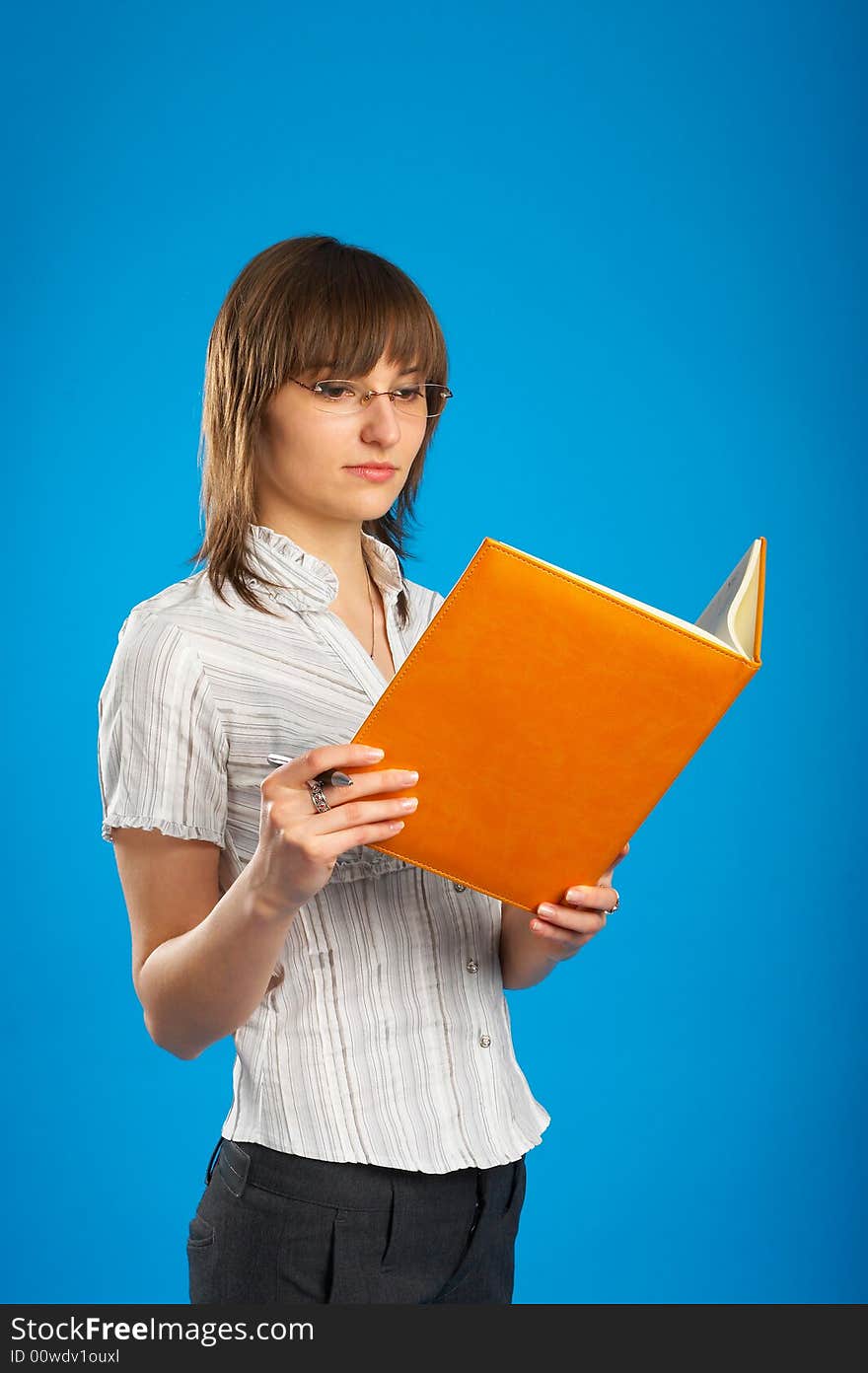 Business Woman Reading