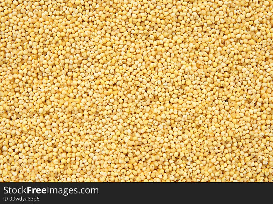 Millet background. Abstract food textures.