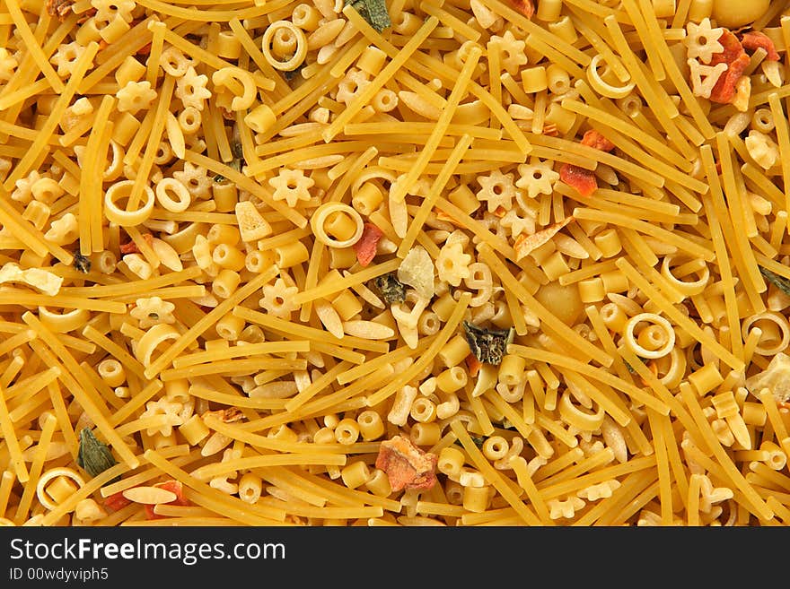 Mixed noodles background