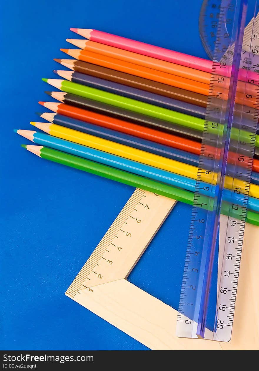 Educations tools - pencils, rulers