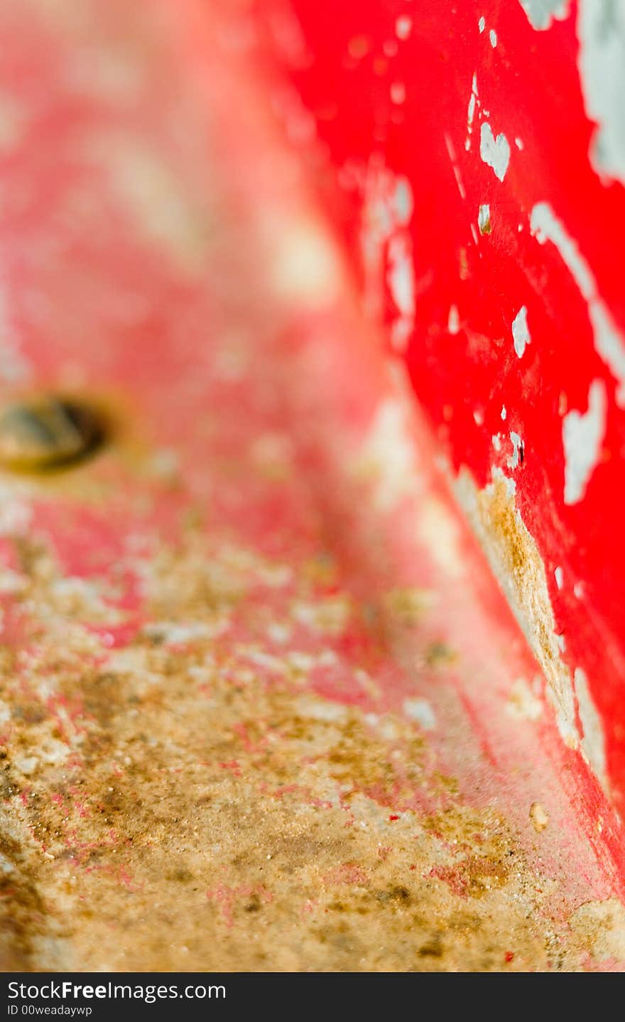 Close up of red rusted background with selective focus. Close up of red rusted background with selective focus.