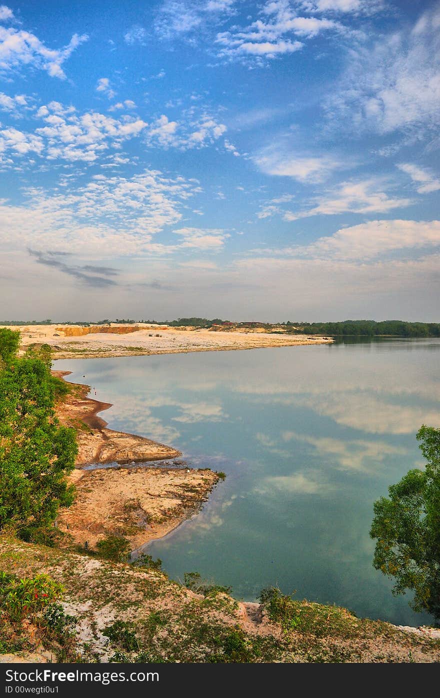 An abandon tin mining pool