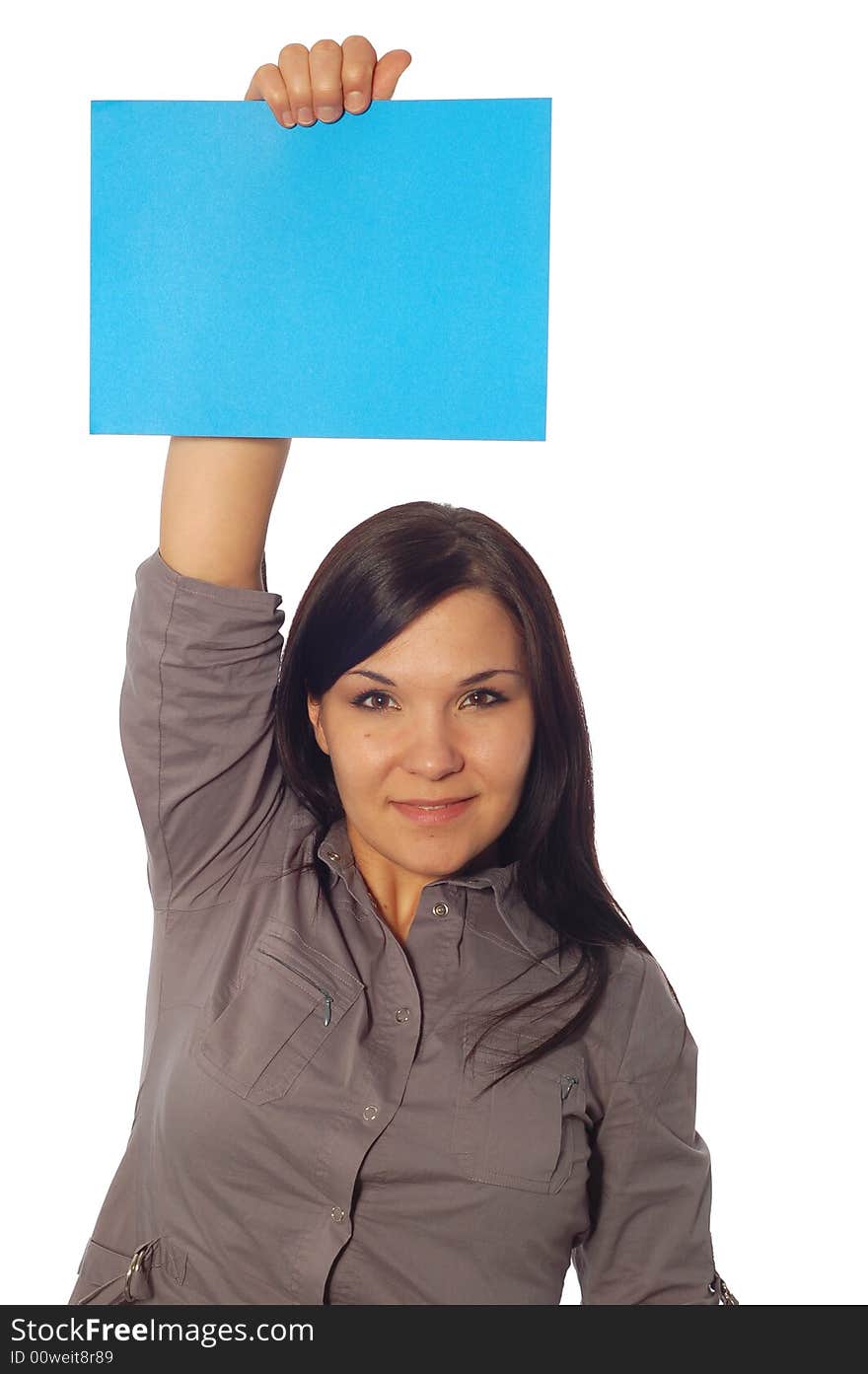 Woman With Banner