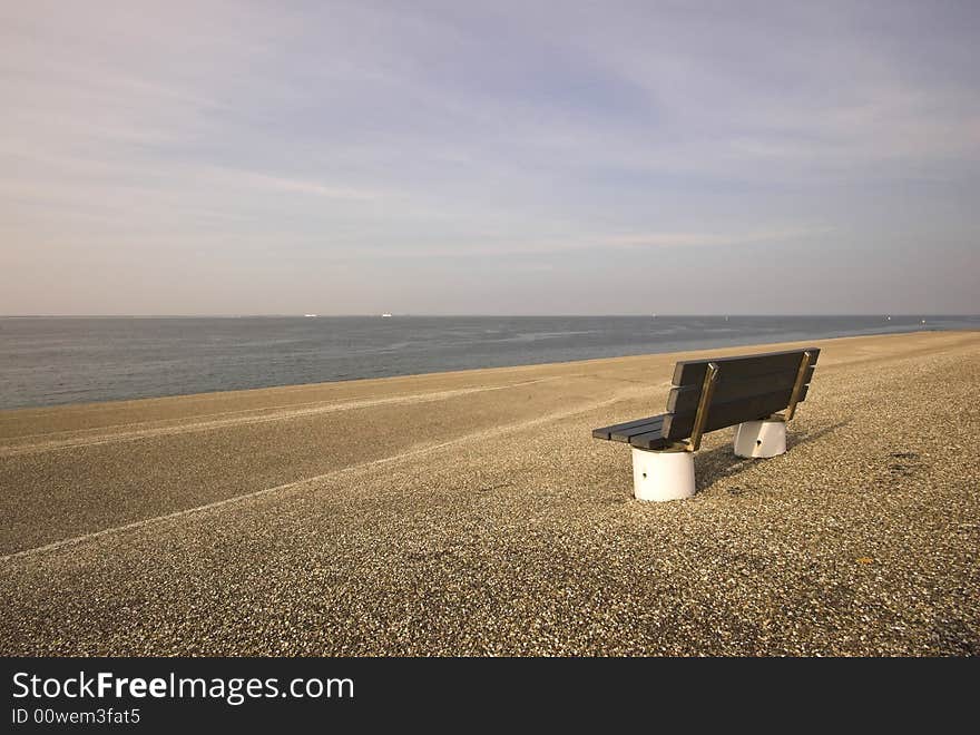 Bench On A Coastline