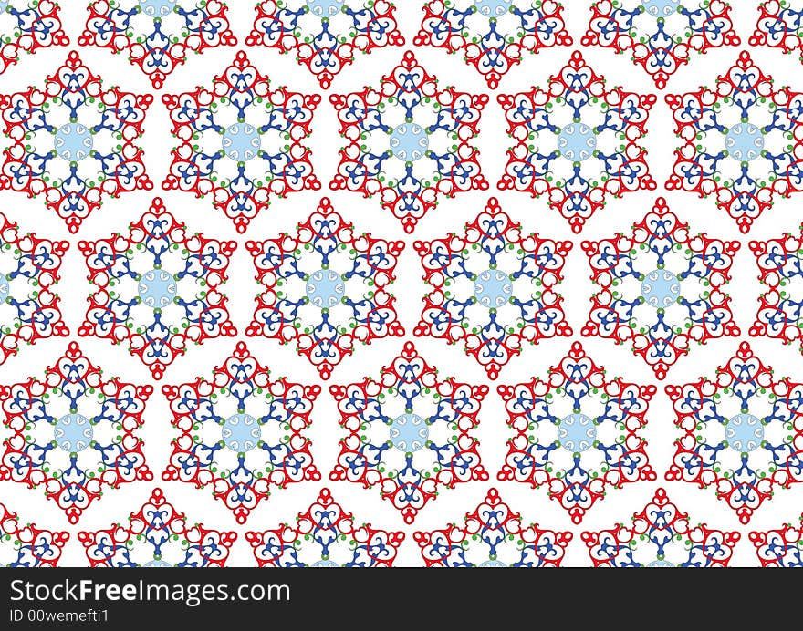 Ottoman style wallpaper pattern and shape