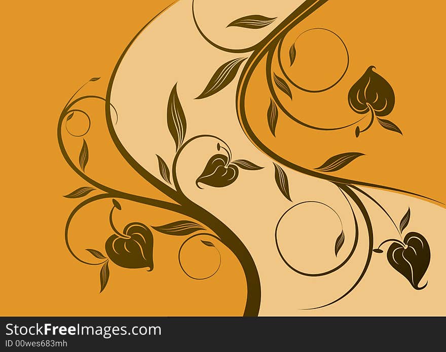 Abstract floral background. A vector format is added. Suits well for a postcard or background. Abstract floral background. A vector format is added. Suits well for a postcard or background