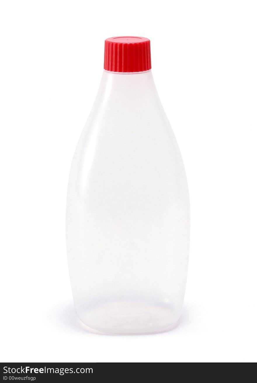 Isolated bottle against white background