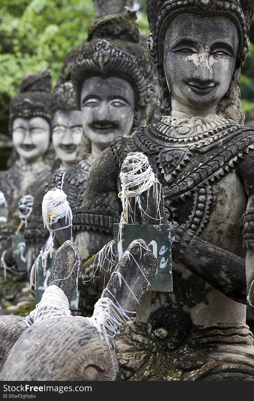 Buddha figurines made of stone, Thailand, Buddha P