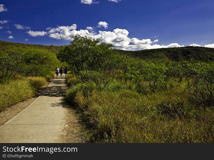 At the foot of Diamond Head