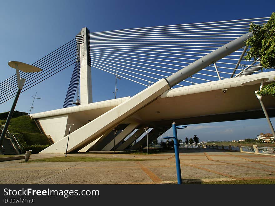 Lines Bridge and Blue Sky