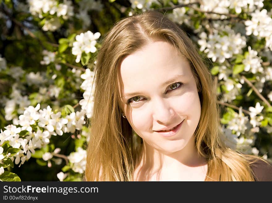 Young Girl Relaxing In The Park. Young Girl Relaxing In The Park