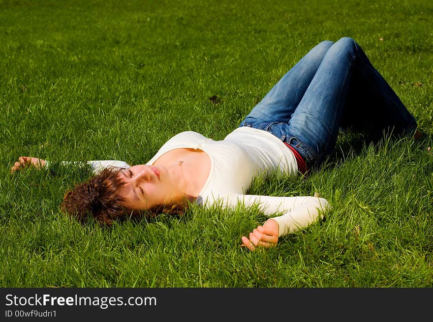 Girl on the grass