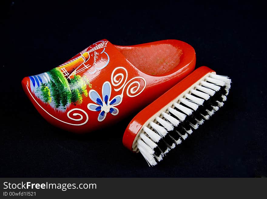 Red shoe brush