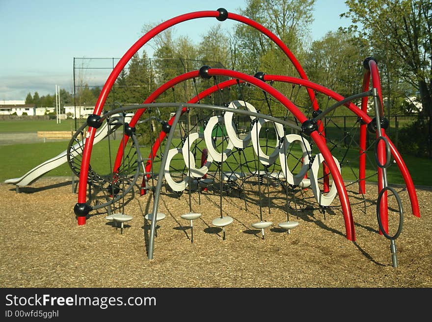 New abstract looking school playground equipment. New abstract looking school playground equipment