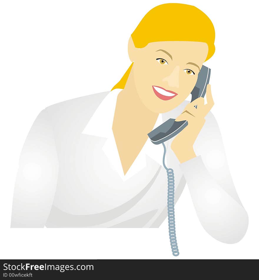 Woman on telephone