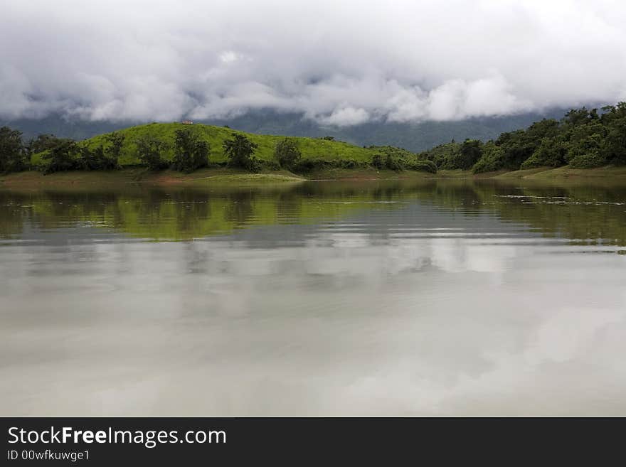 Nam Ngum Reservoir, Laos, backwater for electricity