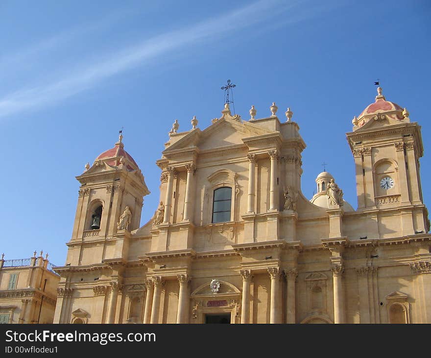 The beautiful baroque cathedral of Noto ,Sicily. The beautiful baroque cathedral of Noto ,Sicily