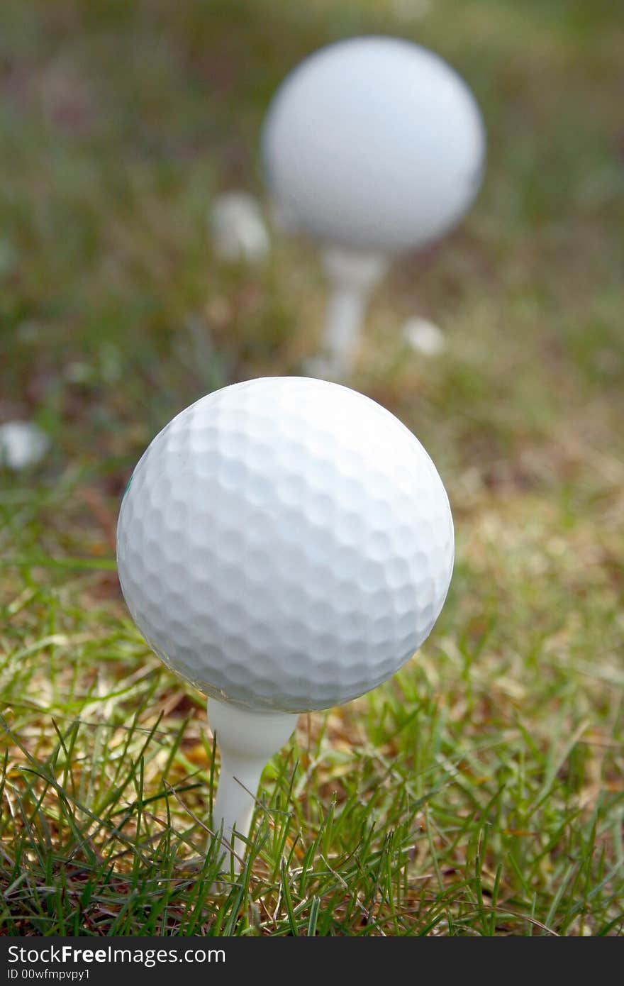 Golf ball with copy space