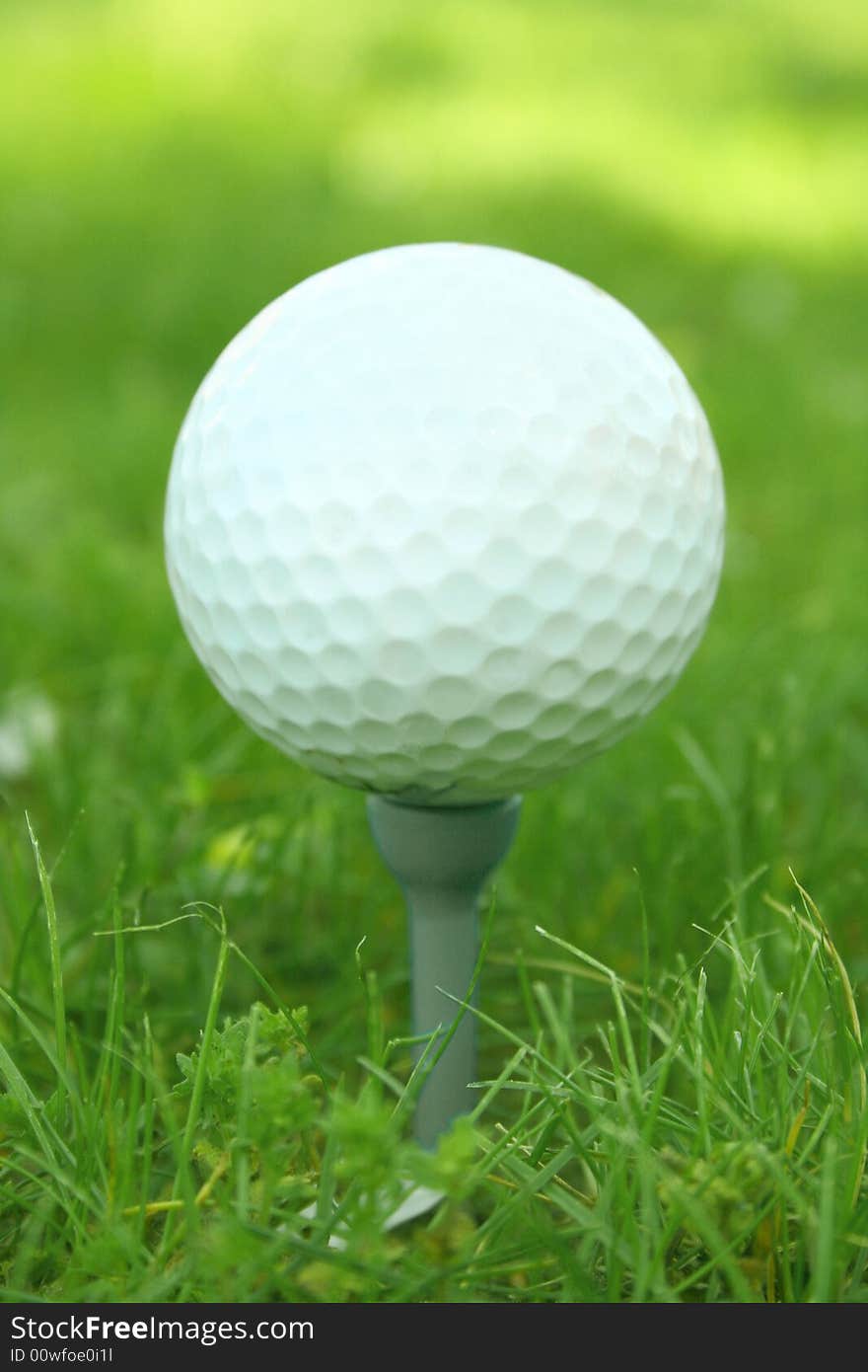 Golf ball with copy space