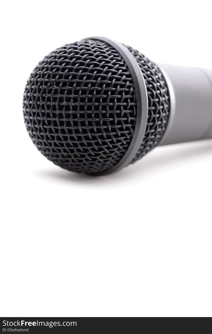 Microphone on white