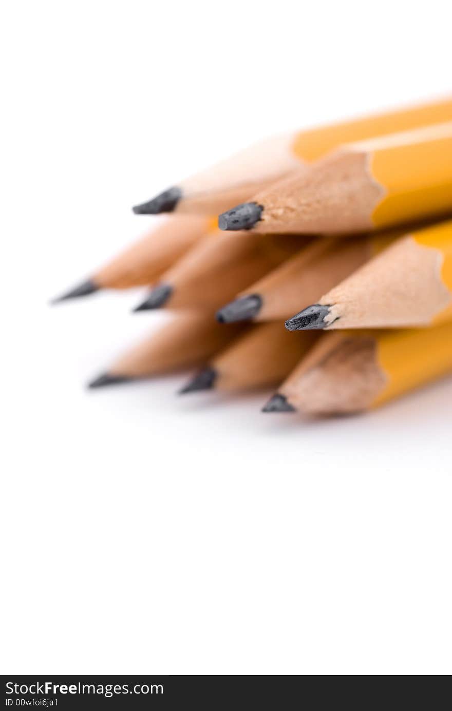 Macro of pencils