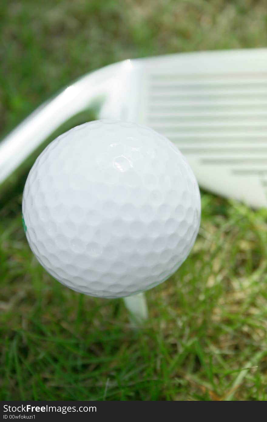 Golf ball with copy space