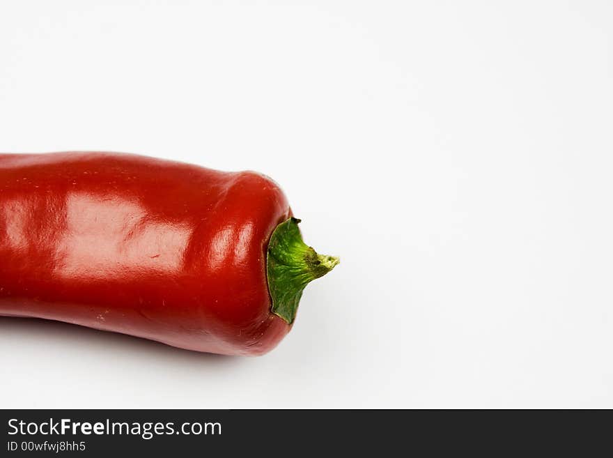 Red Hot Paprika on white background