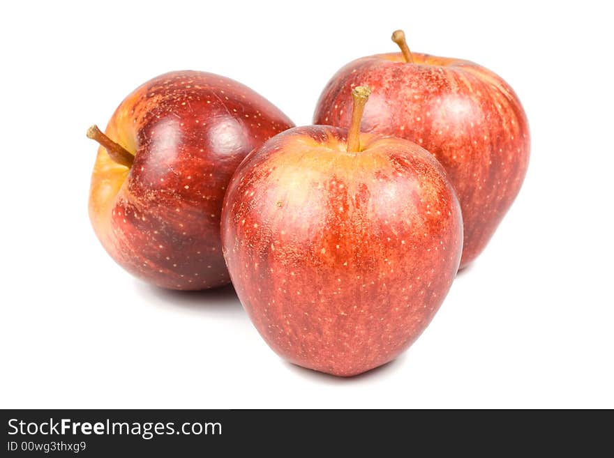 Red apples isolated on a white background