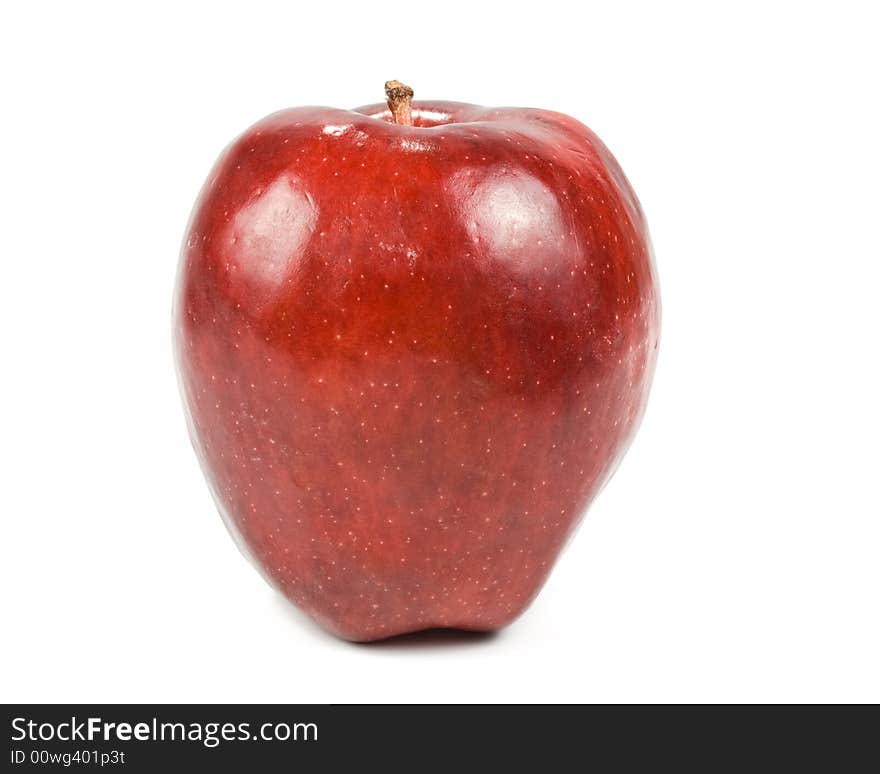 Fresh red apples isolated on a white background