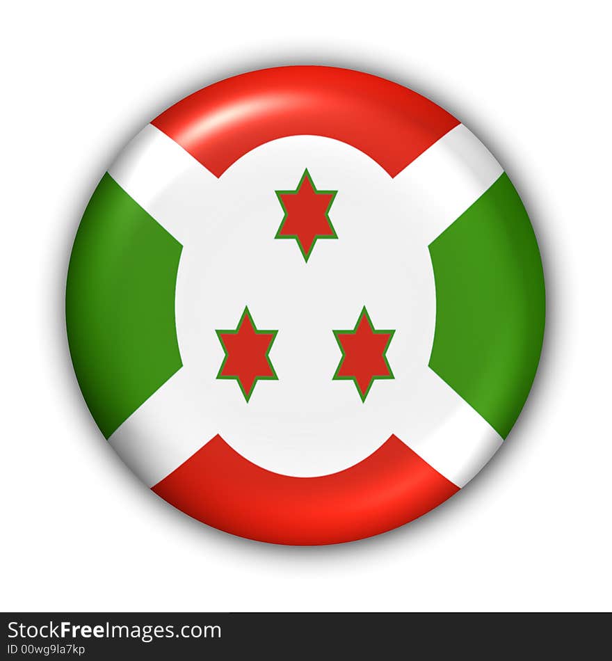 World Flag Button Series - Africa/Asia - Burundi (With Clipping Path). World Flag Button Series - Africa/Asia - Burundi (With Clipping Path)