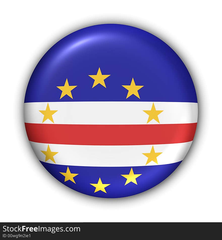 World Flag Button Series - Africa - Cape Verde (With Clipping Path). World Flag Button Series - Africa - Cape Verde (With Clipping Path)