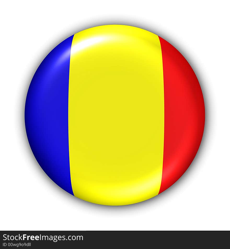 World Flag Button Series - Africa - Chad (With Clipping Path). World Flag Button Series - Africa - Chad (With Clipping Path)