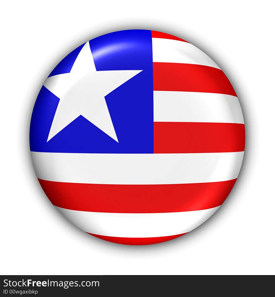 World Flag Button Series - Africa - Liberia (With Clipping Path). World Flag Button Series - Africa - Liberia (With Clipping Path)