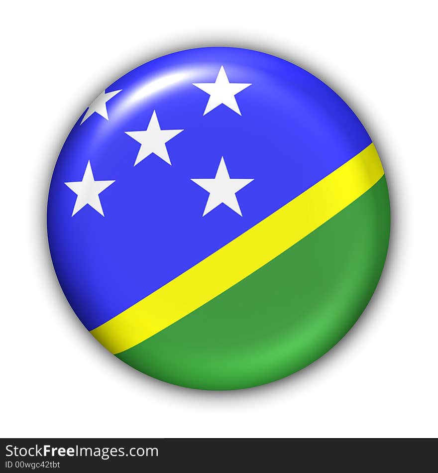 World Flag Button Series - Oceania - Solomon Islands (With Clipping Path). World Flag Button Series - Oceania - Solomon Islands (With Clipping Path)