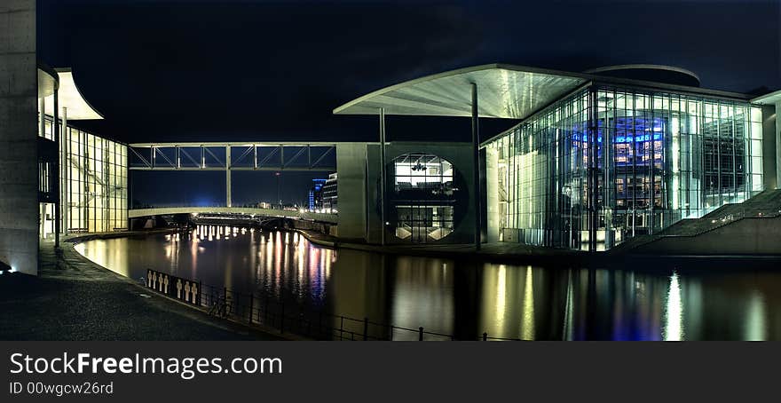 Modern architecture on the river spree in berlin. Modern architecture on the river spree in berlin