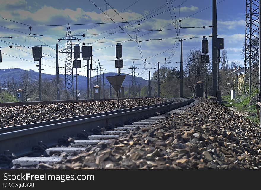 This is a train-course at day. This is a train-course at day