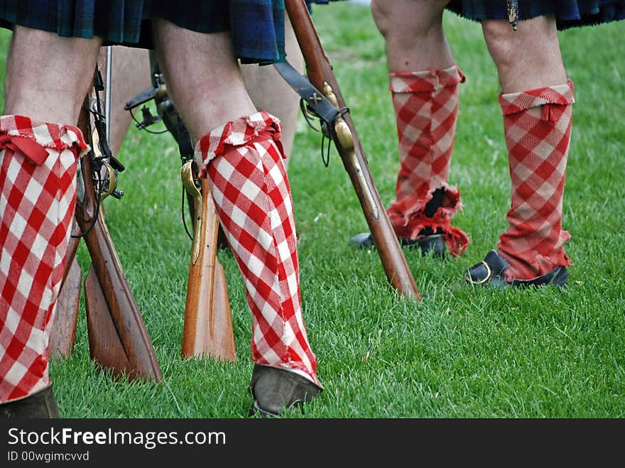 Unique design of the old Scottish military uniform. Unique design of the old Scottish military uniform.