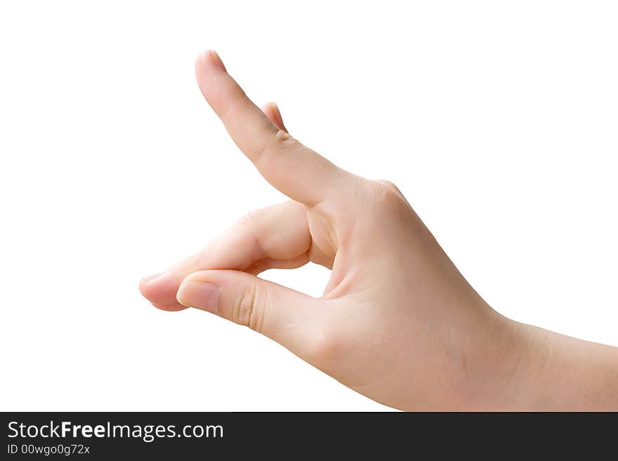 Image of girl's hands making rabbit shape