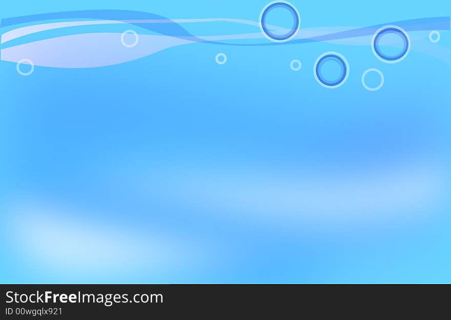 Bright blue water theme background. Bright blue water theme background