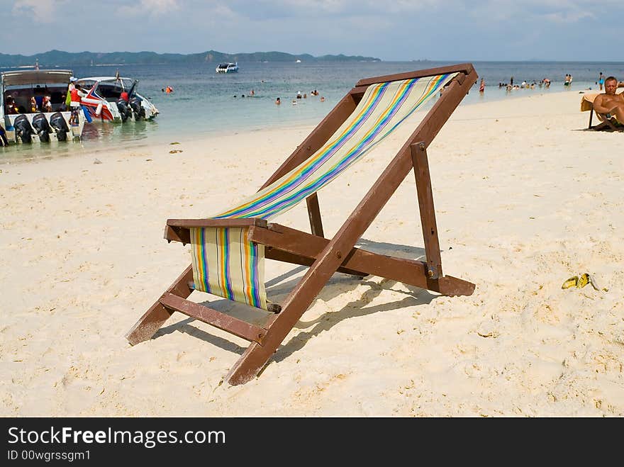 Beach lounge at Phi Phi island, Thailand