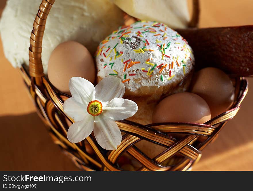 Easter Cake In A Basket