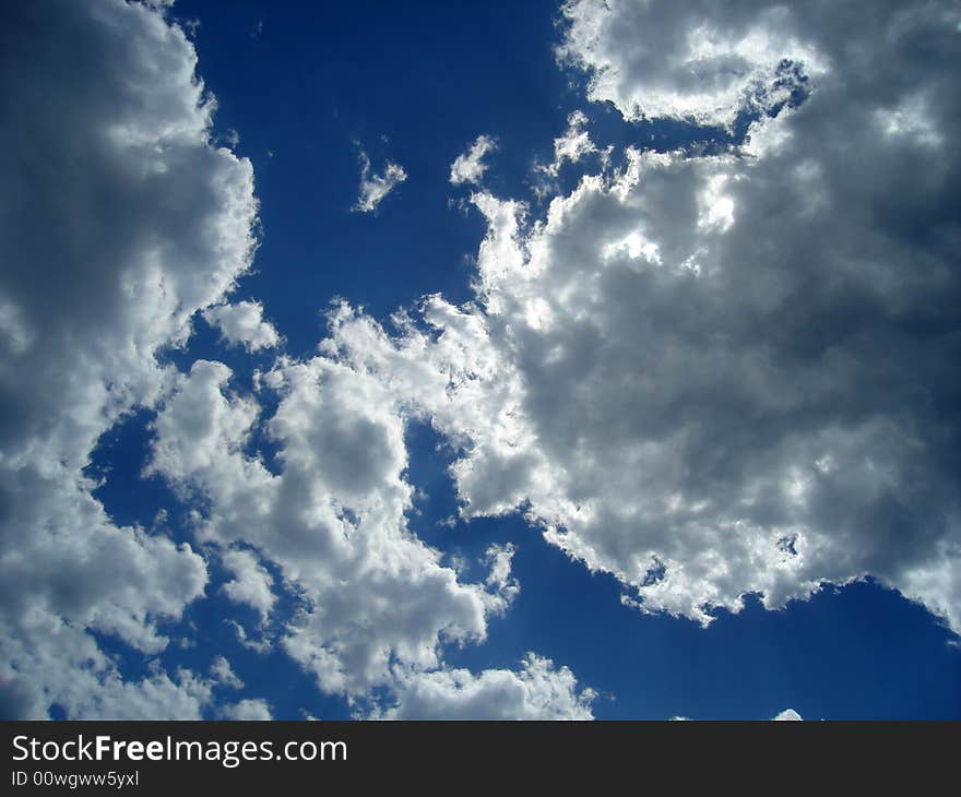 Detail of clouds and skies colours