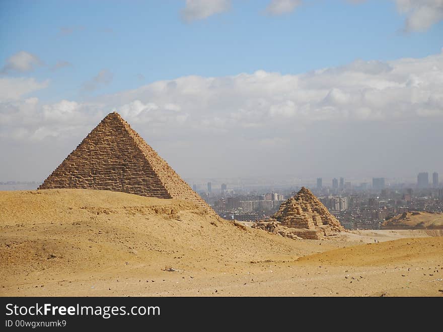 Ancient egyptian pyramid
in the desert