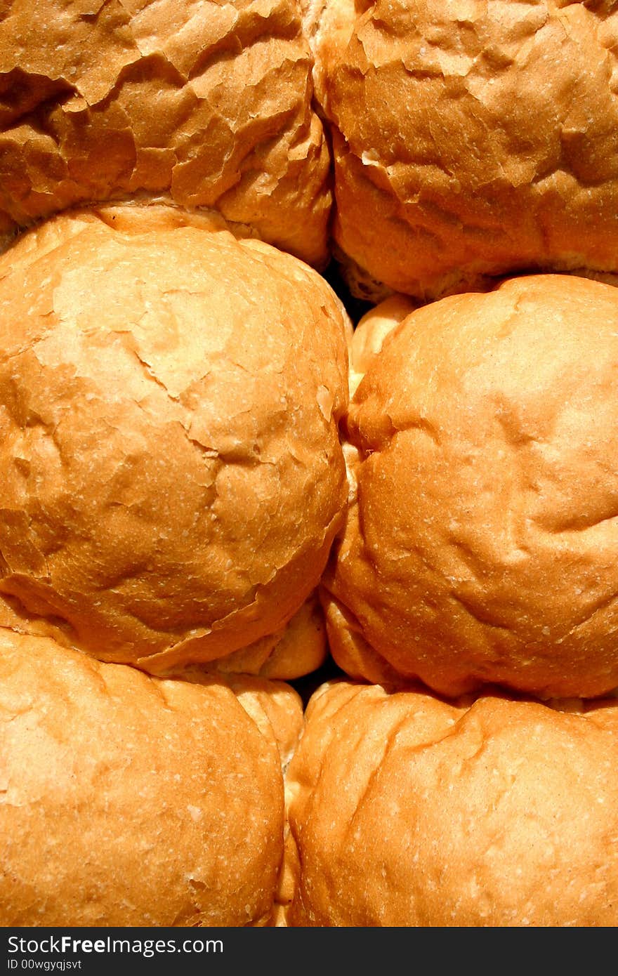 Close up photo of crusty white bread rolls. Close up photo of crusty white bread rolls