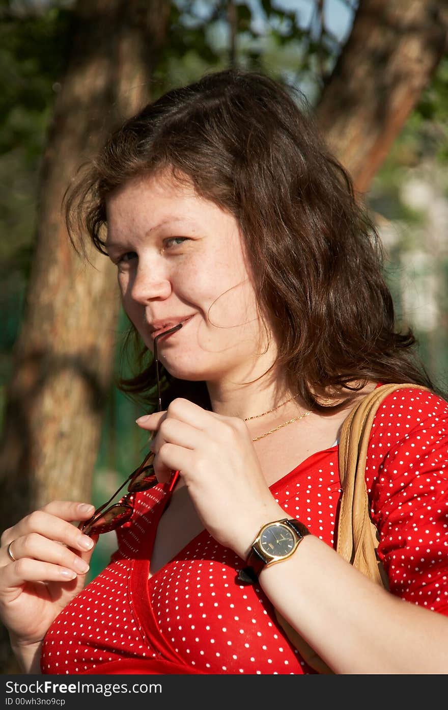 Pregnant Woman In Red