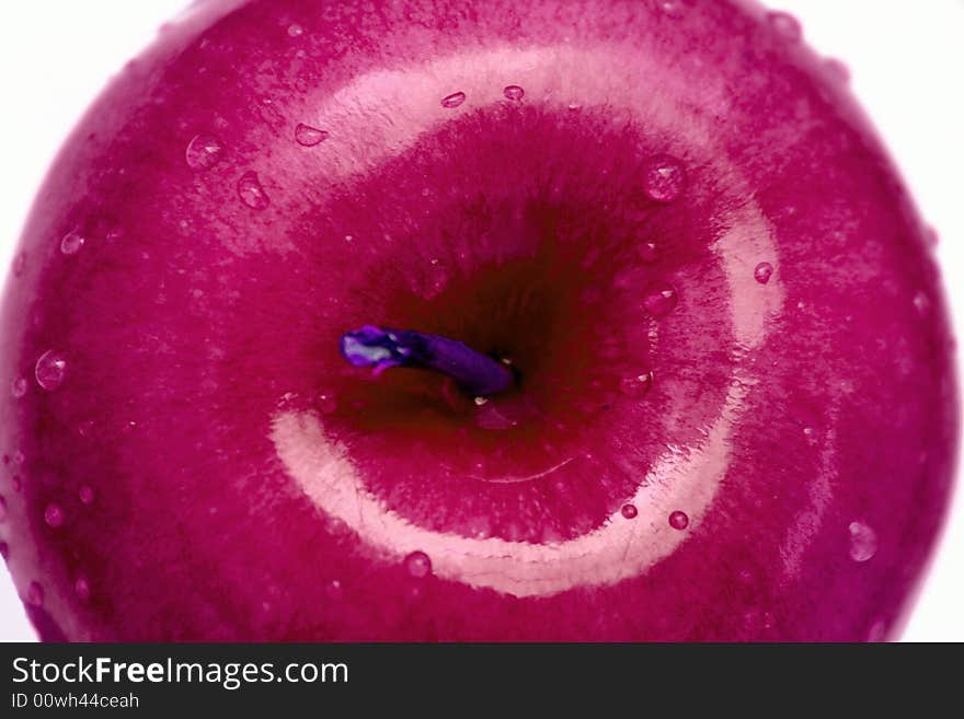 An image of a fresh pink apple