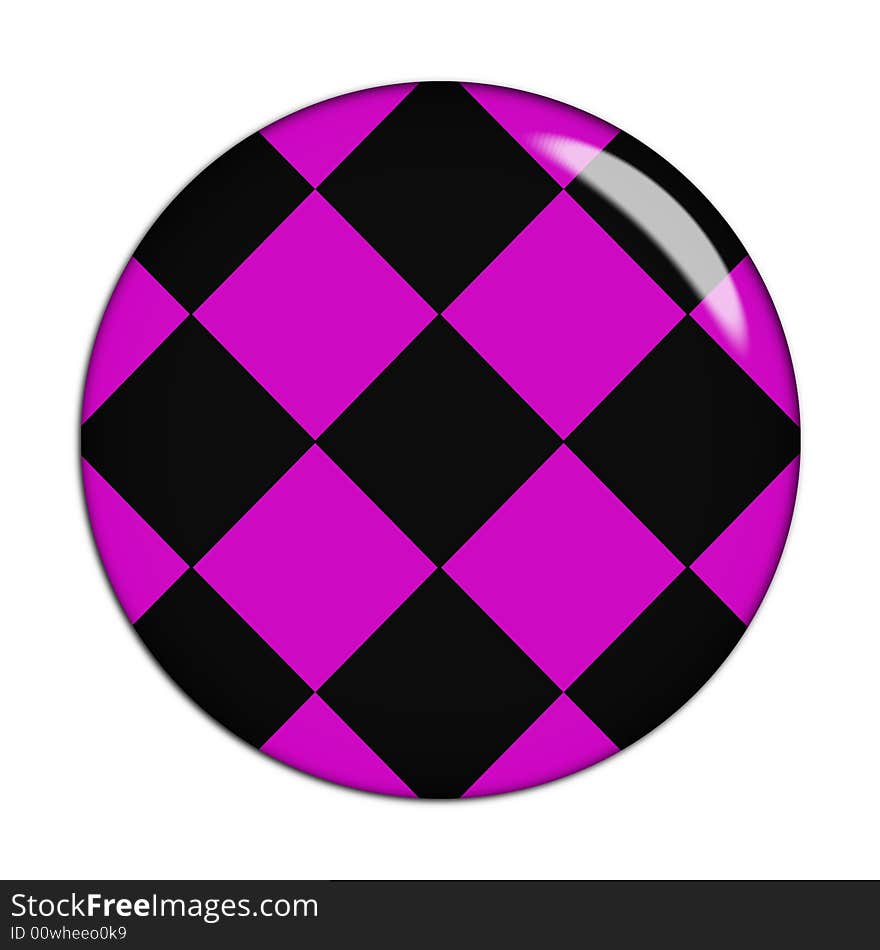 Pink and black cage sign, white background. Pink and black cage sign, white background