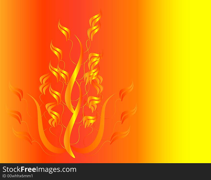 A Burning Bush is Featured in an Abstract Illustration.