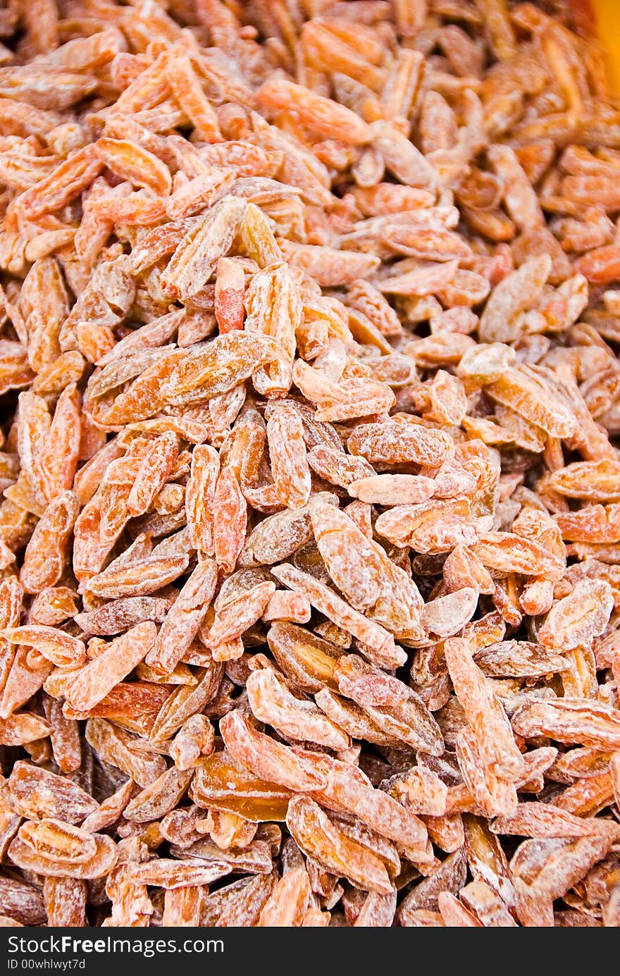 Dried fruits for sale at a market