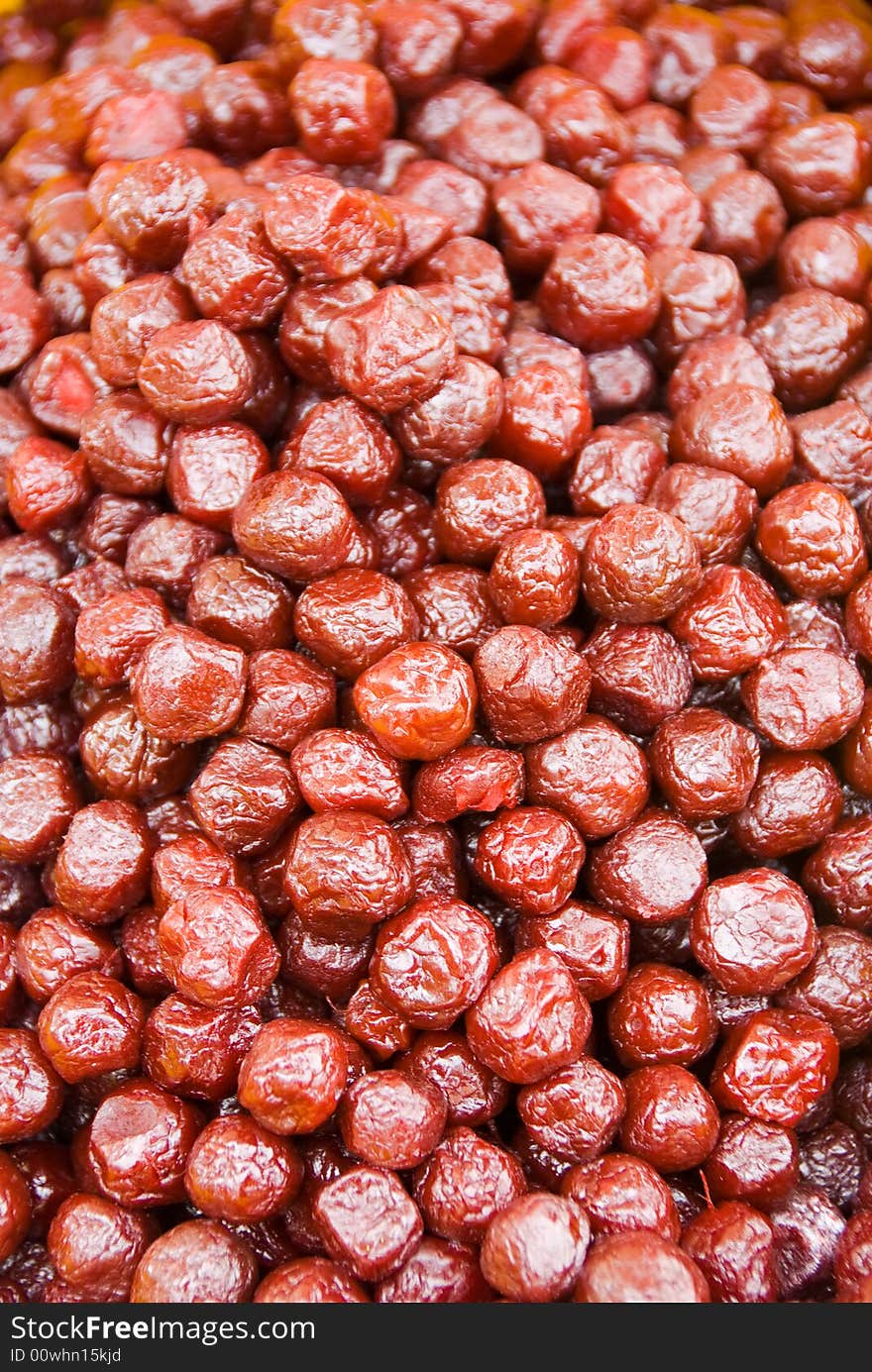 Dried fruits for sale at market